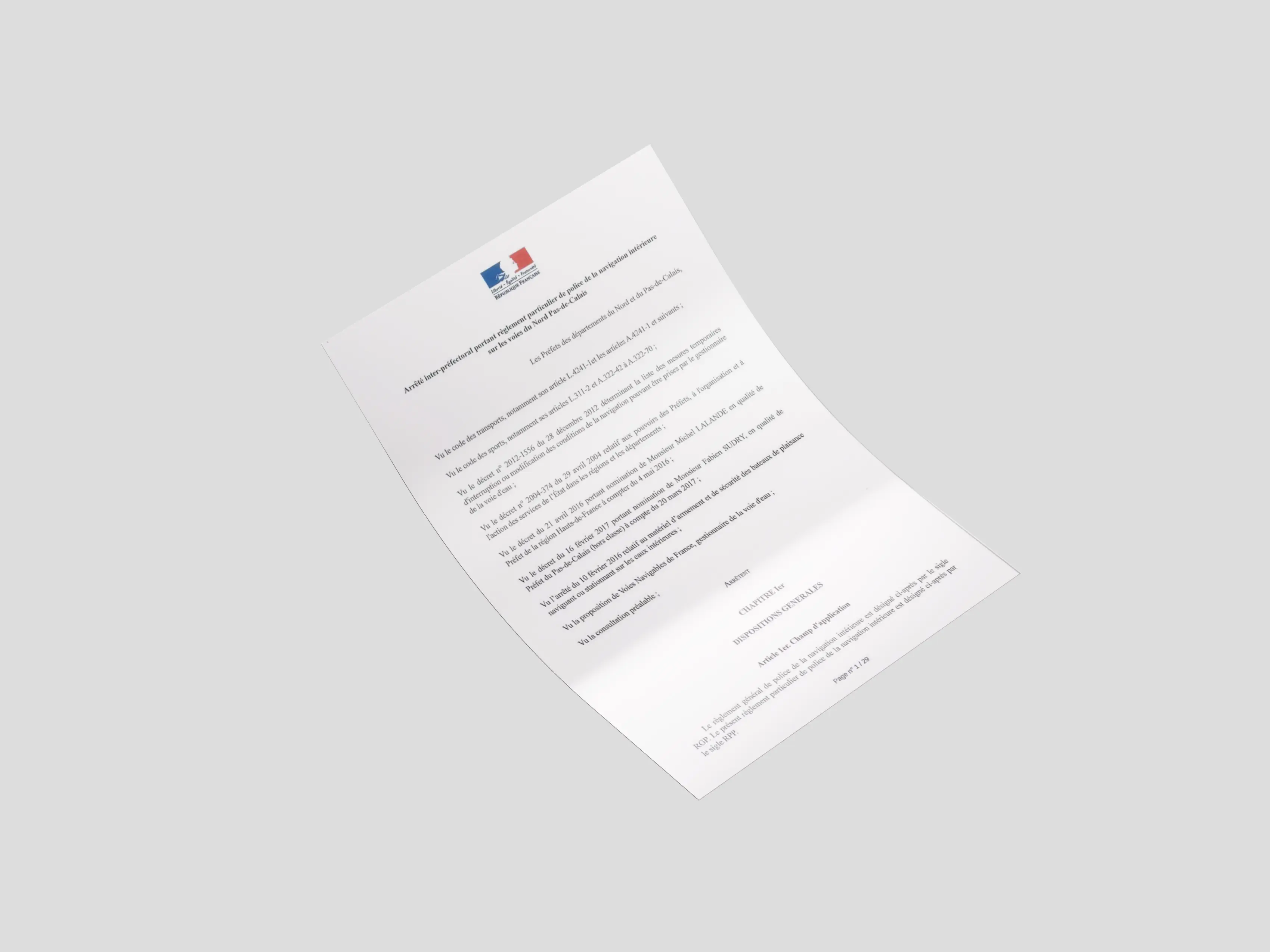 Règlement particulier